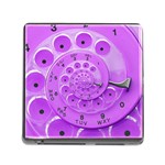 Retro Vintage Purple Rotary Dial Spiral Droste Memory Card Reader (Square)