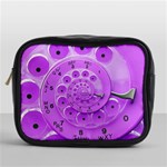 Retro Vintage Purple Rotary Dial Spiral Droste Mini Toiletries Bag (One Side)