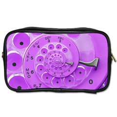 Retro Vintage Purple Rotary Dial Spiral Droste Toiletries Bag (Two Sides) from ArtsNow.com Front