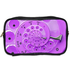 Retro Vintage Purple Rotary Dial Spiral Droste Toiletries Bag (Two Sides) from ArtsNow.com Back