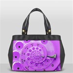 Retro Vintage Purple Rotary Dial Spiral Droste Oversize Office Handbag