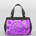 Retro Vintage Purple Rotary Dial Spiral Droste Oversize Office Handbag (2 Sides)