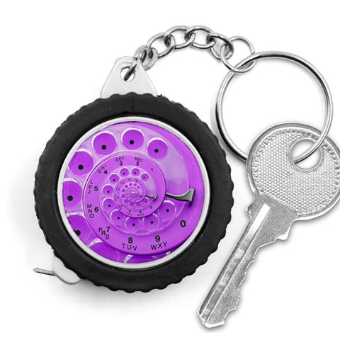 Retro Vintage Purple Rotary Dial Spiral Droste Measuring Tape from ArtsNow.com Front