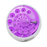 Retro Vintage Purple Rotary Dial Spiral Droste 4-Port USB Hub (One Side)