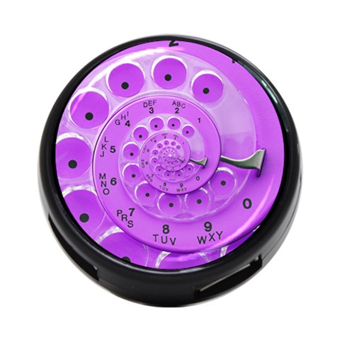 Retro Vintage Purple Rotary Dial Spiral Droste 4 Front