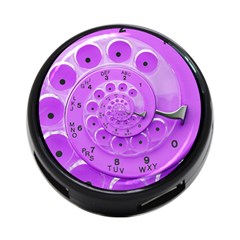 Retro Vintage Purple Rotary Dial Spiral Droste 4 Front