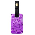 Retro Vintage Purple Rotary Dial Spiral Droste Luggage Tag (one side)