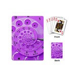 Retro Vintage Purple Rotary Dial Spiral Droste Playing Cards (Mini)