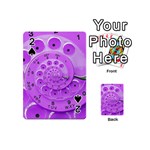 Retro Vintage Purple Rotary Dial Spiral Droste Playing Cards 54 (Mini)