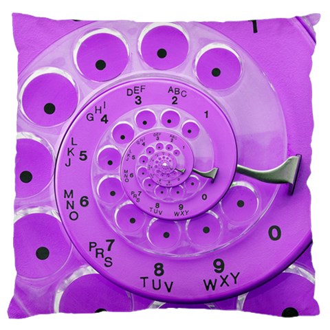 Retro Vintage Purple Rotary Dial Spiral Droste Large Cushion Case (One Side) from ArtsNow.com Front