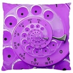 Retro Vintage Purple Rotary Dial Spiral Droste Large Cushion Case (Two Sides)