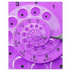 Retro Vintage Purple Rotary Dial Spiral Droste Drawstring Pouch (XL) from ArtsNow.com Front