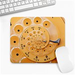 Retro Vintage Yellow Rotary Dial Spiral Droste Large Mousepad