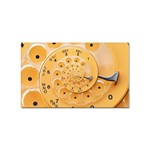 Retro Vintage Yellow Rotary Dial Spiral Droste Sticker (Rectangular)