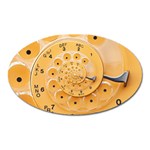 Retro Vintage Yellow Rotary Dial Spiral Droste Magnet (Oval)