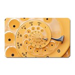 Retro Vintage Yellow Rotary Dial Spiral Droste Magnet (Rectangular)