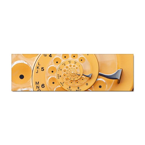 Retro Vintage Yellow Rotary Dial Spiral Droste Sticker Bumper (10 pack) from ArtsNow.com Front