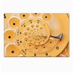 Retro Vintage Yellow Rotary Dial Spiral Droste Postcard 4  x 6 