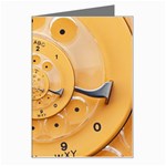 Retro Vintage Yellow Rotary Dial Spiral Droste Greeting Card