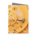 Retro Vintage Yellow Rotary Dial Spiral Droste Mini Greeting Cards (Pkg of 8)