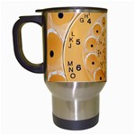 Retro Vintage Yellow Rotary Dial Spiral Droste Travel Mug (White)