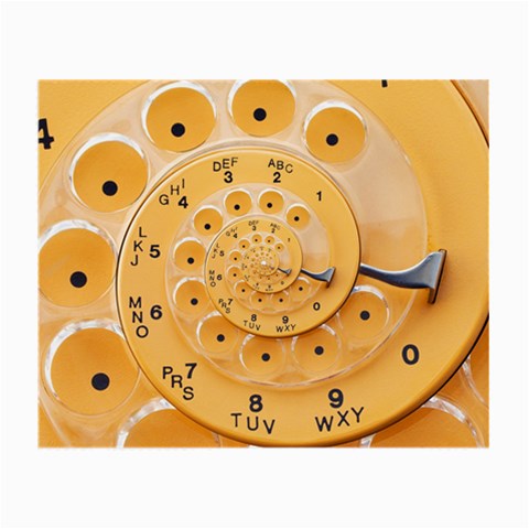 Retro Vintage Yellow Rotary Dial Spiral Droste Small Glasses Cloth from ArtsNow.com Front