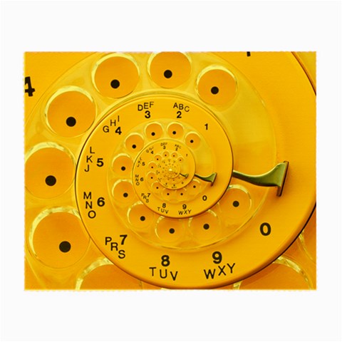 Retro Vintage Yellow Rotary Dial Spiral Droste Small Glasses Cloth from ArtsNow.com Front