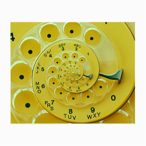 Retro Vintage Yellow Rotary Dial Spiral Droste Small Glasses Cloth from ArtsNow.com Front