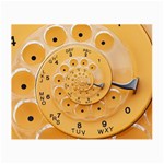 Retro Vintage Yellow Rotary Dial Spiral Droste Small Glasses Cloth