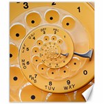 Retro Vintage Yellow Rotary Dial Spiral Droste Canvas 8  x 10 