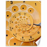 Retro Vintage Yellow Rotary Dial Spiral Droste Canvas 12  x 16 