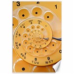 Retro Vintage Yellow Rotary Dial Spiral Droste Canvas 12  x 18 