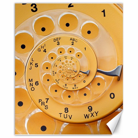 Retro Vintage Yellow Rotary Dial Spiral Droste Canvas 16  x 20  from ArtsNow.com 15.75 x19.29  Canvas - 1