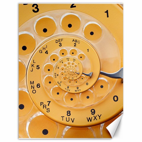 Retro Vintage Yellow Rotary Dial Spiral Droste Canvas 18  x 24  from ArtsNow.com 17.8 x23.08  Canvas - 1