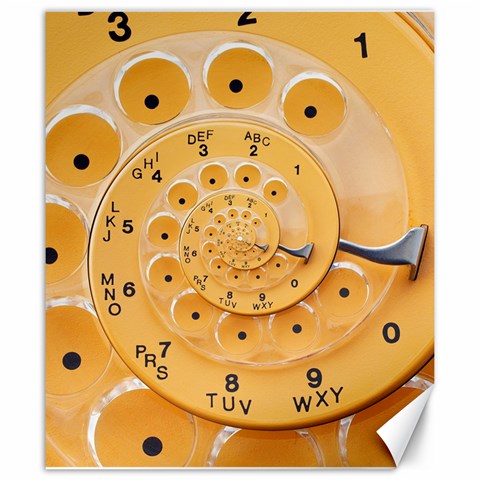 Retro Vintage Yellow Rotary Dial Spiral Droste Canvas 20  x 24  from ArtsNow.com 19.57 x23.15  Canvas - 1