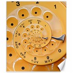 Retro Vintage Yellow Rotary Dial Spiral Droste Canvas 20  x 24 