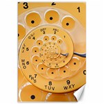 Retro Vintage Yellow Rotary Dial Spiral Droste Canvas 20  x 30 