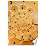 Retro Vintage Yellow Rotary Dial Spiral Droste Canvas 24  x 36 