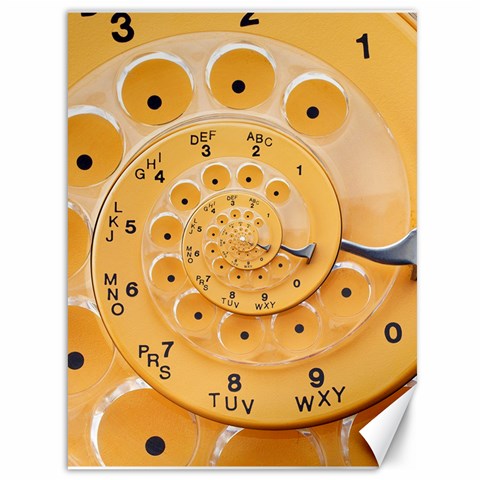 Retro Vintage Yellow Rotary Dial Spiral Droste Canvas 36  x 48  from ArtsNow.com 35.26 x46.15  Canvas - 1