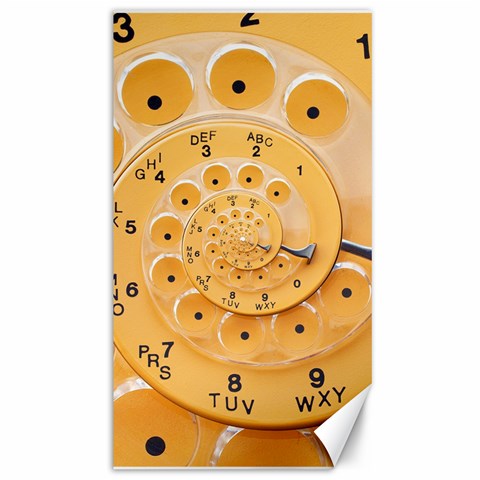 Retro Vintage Yellow Rotary Dial Spiral Droste Canvas 40  x 72  from ArtsNow.com 39.28 x69.23  Canvas - 1