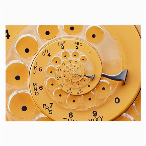 Retro Vintage Yellow Rotary Dial Spiral Droste Large Glasses Cloth from ArtsNow.com Front