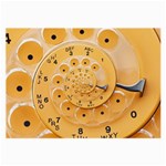 Retro Vintage Yellow Rotary Dial Spiral Droste Large Glasses Cloth