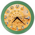 Retro Vintage Yellow Rotary Dial Spiral Droste Color Wall Clock