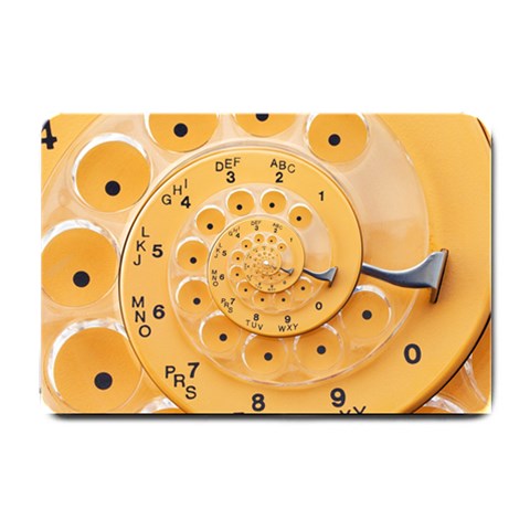 Retro Vintage Yellow Rotary Dial Spiral Droste Small Doormat from ArtsNow.com 24 x16  Door Mat