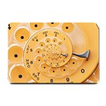 Retro Vintage Yellow Rotary Dial Spiral Droste Small Doormat