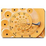 Retro Vintage Yellow Rotary Dial Spiral Droste Large Doormat