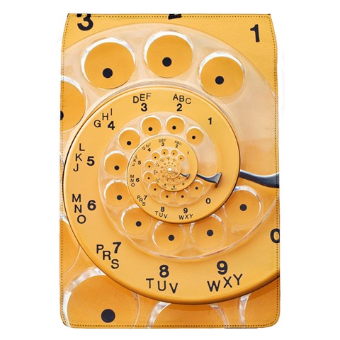 Retro Vintage Yellow Rotary Dial Spiral Droste Removable Flap Cover (L) from ArtsNow.com Front