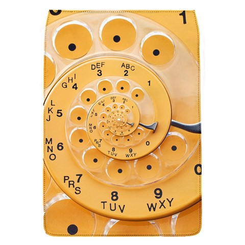 Retro Vintage Yellow Rotary Dial Spiral Droste Removable Flap Cover (S) from ArtsNow.com Front