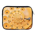 Retro Vintage Yellow Rotary Dial Spiral Droste Apple iPad 2/3/4 Zipper Case