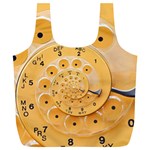 Retro Vintage Yellow Rotary Dial Spiral Droste Full Print Recycle Bag (XL)